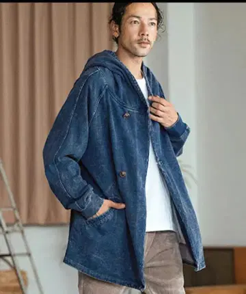 CAMBIO 인디고 후디드 자켓