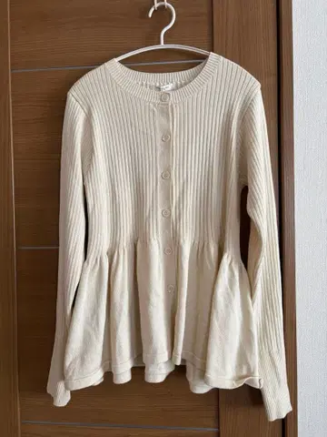 클래식 엘프 리브 프릴 페플럼 가디건