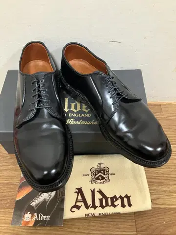 Alden 알든 9901 블랙 코도반 플레인토 7D