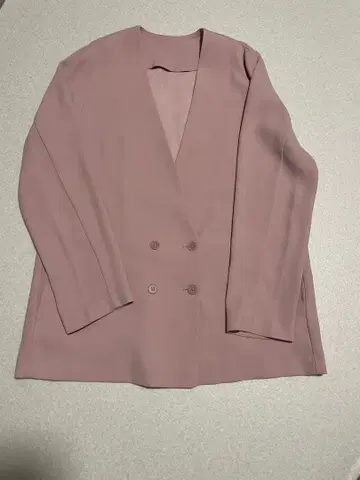 노카라 자켓 핑크