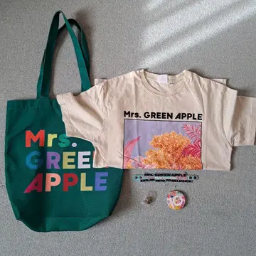 Mrs. GREEN APPLE 티셔츠 토트백 세트