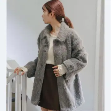 Kastane 샤기 코트 카스타네