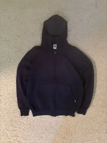 90s USA제 RUSSEL ATHRETIC 지퍼 후드티 네이비