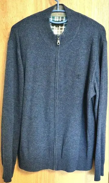 더 스카치 하우스 라이트 블루 풀 집업 니트 L