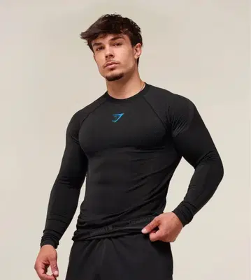 Gymshark ONYX V5.0 롱슬리브 블랙 Size: XS
