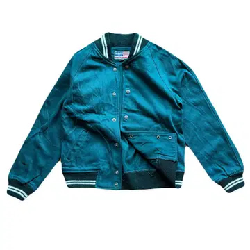 BOBSON 빈티지 바시티 자켓 그린