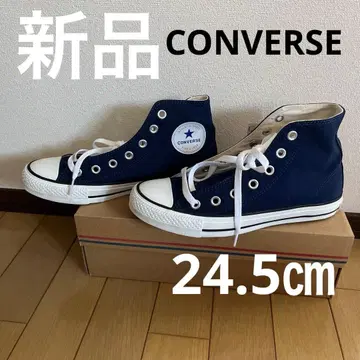 새상품 CONVERSE 네이비 하이컷 스니커즈 24.5cm