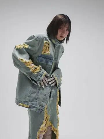 neith. 데미지 데님 자켓