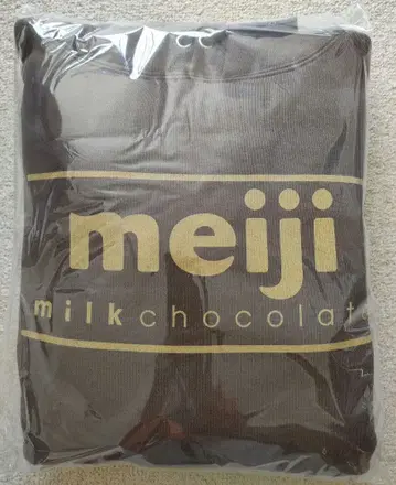 [미사용 새상품 L 사이즈] 메이지 meiji 밀크 초콜릿 후드티 브라운