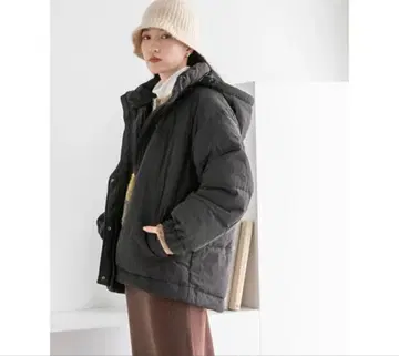 로리즈팜 에어 써멀 후드 블루종