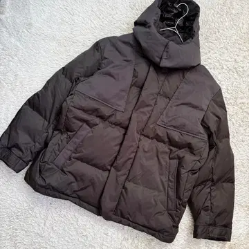 유니클로 +J UNIQLO 다운 오버 사이즈 후드티 카키