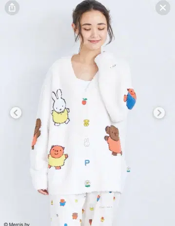 택 포함 젤라또피케 미피 가디건 S-M 화이트