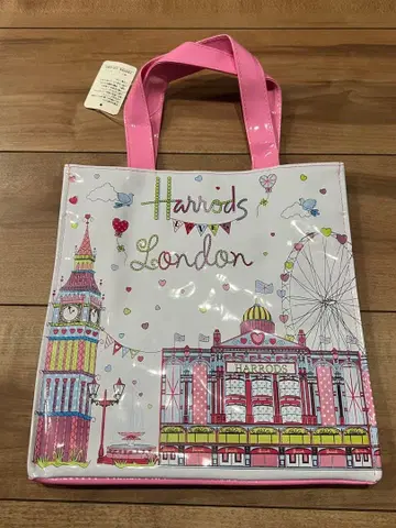 Harrods London 해롯 토트백 핑크 택 포함 미사용