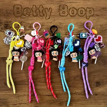 Betty Boop 찰랑찰랑 키링 파라코드 퍼플