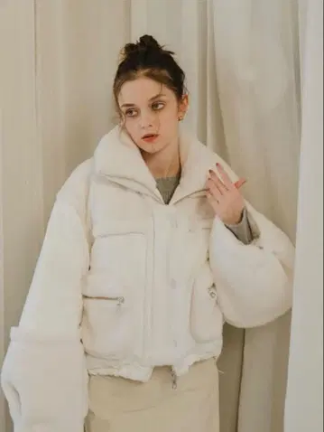 PINUE 보아콤비 다운 화이트 FREE SIZE