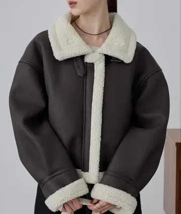 2WAY 숏 B-3 무스탕 자켓