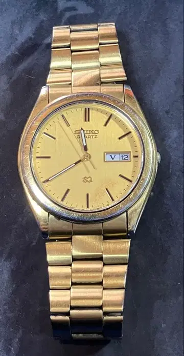 작동품 세이코 SQ SEIKO 쿼츠 손목시계 골드 5Y23-8180