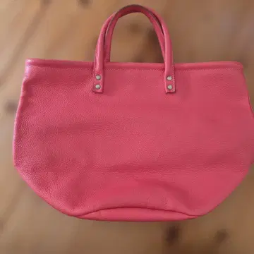 핑크 가죽 토트백