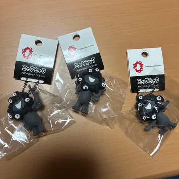 블랙 미야쿠미야쿠 PVC 마스코트 키링 볼체인 ABC 세트