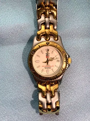 [ 작동품 ] ELGIN 남성용 손목시계 쿼츠 콤비 컬러