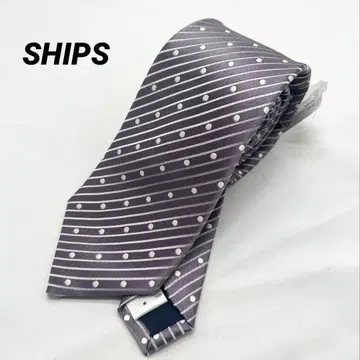 [미사용 새상품 (153)] 쉽스 넥타이 도트 & 스트라이프 패턴
