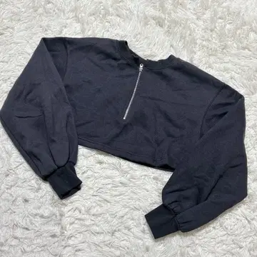 [ c6979 ] W closet 트레이닝복 긴팔 다크 그레이 크롭 기장