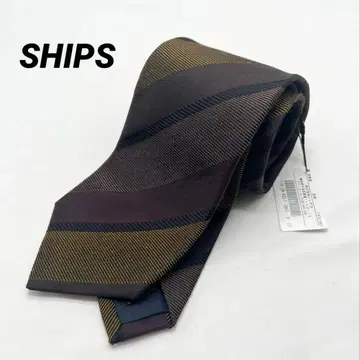 [미사용 새상품 (155)] 쉽스 넥타이 백 새틴 스트라이프 패턴