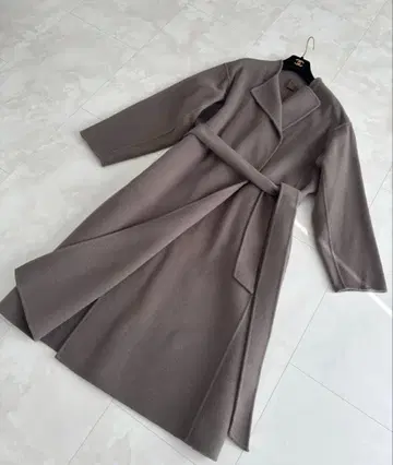 ROPE 로페 리버 코트 롱 코트 노카라 코트 36 브라운