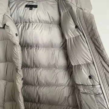 그레이 롱 다운 자켓