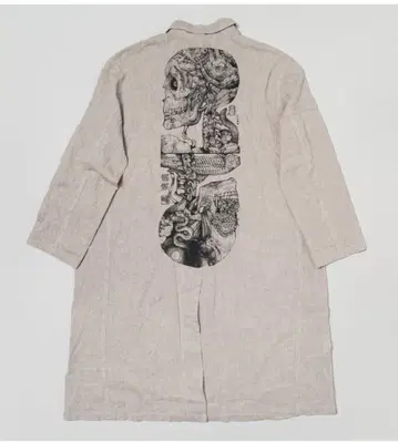 히구치 유코 폴리스 잡화점 린넨 워크 코트 해골 사이즈 1