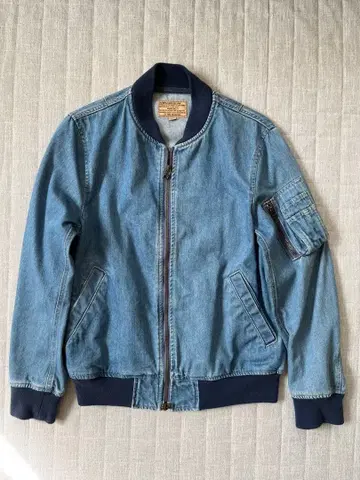 PURPLE AND YELLOW MA-1 데님 자켓 M