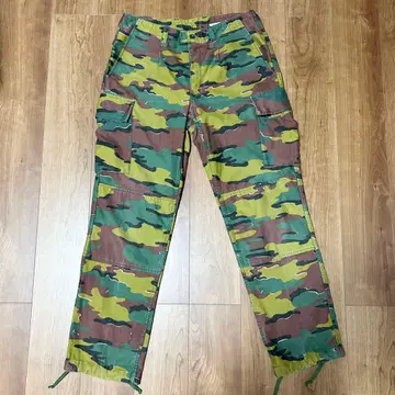 벨기에군 M-90 지그소 카모 더블니 카고 팬츠 실물