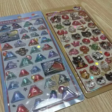 정품 2점 봉봉 드롭씰 후지산/행운의 물건