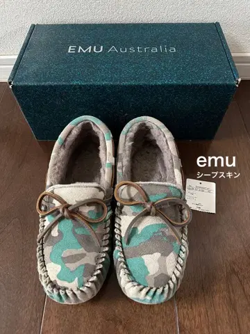 EMU Australia 양가죽 모카신 카모플라쥬