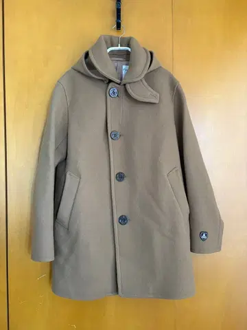 오르시발 후드 부착 멜톤 싱글 P코트 사이즈 2