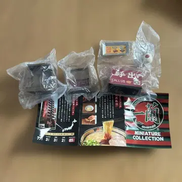 가챠가챠 잇치란 미니어처 컬렉션 세트 럭키 아이템 후쿠란 포함