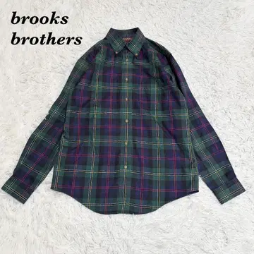 [ 새상품급 ] brooks brothers 긴팔 BD셔츠 L 그린 체크