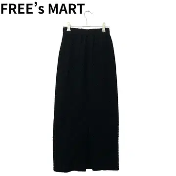 프리즈마트 블랙 타이트 스커트 텍스처 마감 백 슬릿 S