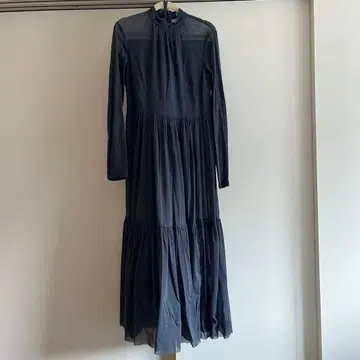 12/25까지 [ EPOCA ] 블루 그레이 쉬폰 조 원피스 (38)