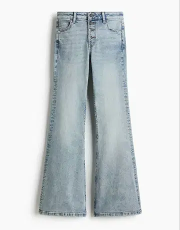 H&M 플레어 하이 데님 라이트 데님 블루 32