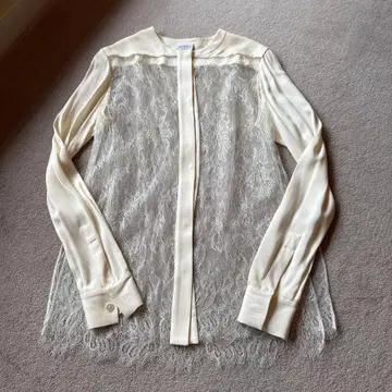 LA PERLA 아이보리 레이스 셔츠