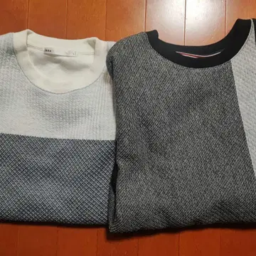 ikka 니트 2개 세트 블랙 화이트 그레이