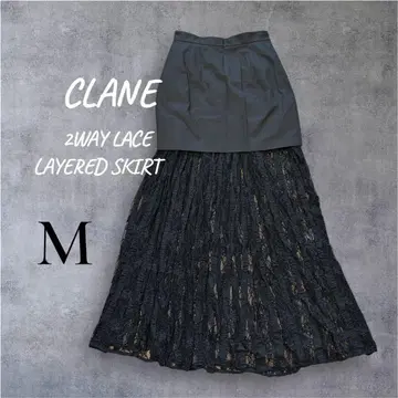 [미사용 새상품] 클라네 2WAY LACE LAYERED SKIRT