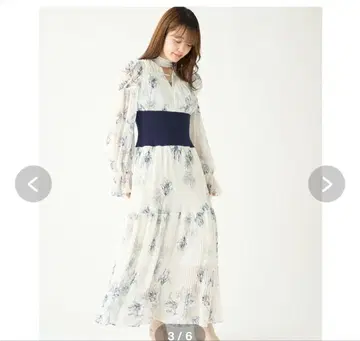 snidel 리브 원피스 네이비