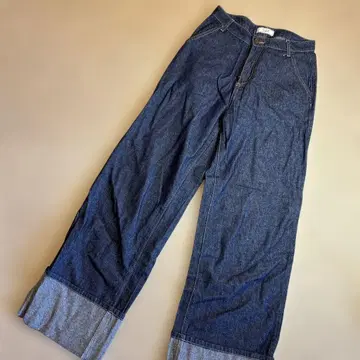 노엘라 다크 블루 와이드 레그 데님 새상품급