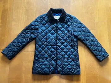 그린라벨 블랙 퀼팅 자켓 코듀로이 옷깃