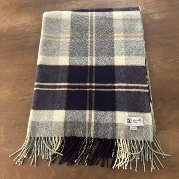 존스톤즈 대형 캐시미어 스톨 실버 반녹 베인