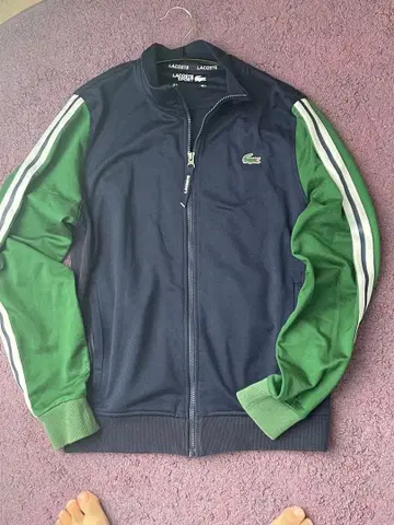 LACOSTE 네이비 그린 저지