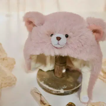 테디베어 같은 모자 더스티 핑크 곰돌이 귀 모자 곰 모자 브라이스