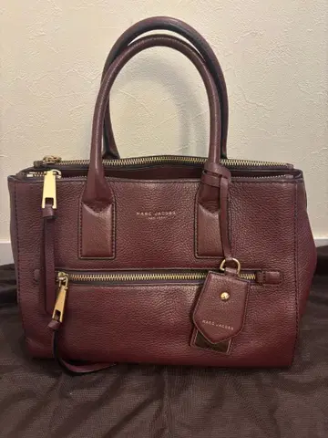 MARC JACOBS 버건디 가죽 밴딩백 숄더백